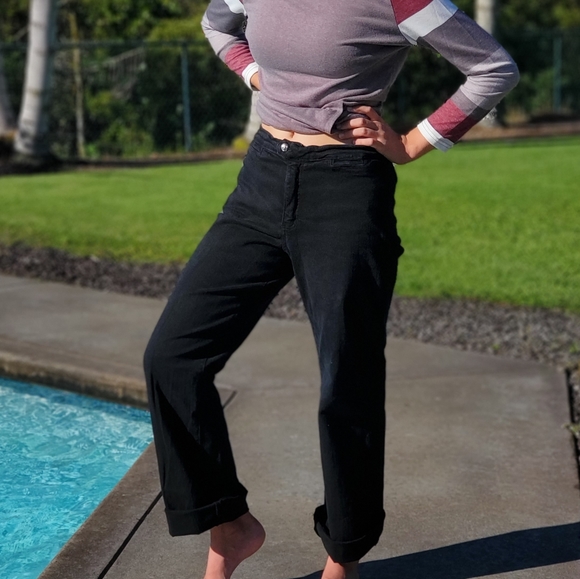 NYDJ black boots cut jeans sz 12 mid rise waist - Picture 2 of 12